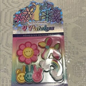 Fashion Angels Pink & Multicolor Adhesive Kids Patch Set - 4 Patches